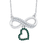 14K White Gold~Emerald, 10K White Gold~Emerald, Sterling Silver~Emerald