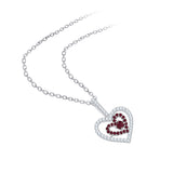 14K White Gold~Ruby, 10K White Gold~Ruby,Sterling Silver~Ruby