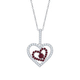 14K White Gold~Ruby, 10K White Gold~Ruby,Sterling Silver~Ruby