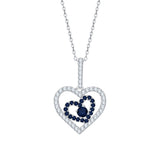 14K White Gold~Blue Sapphire, 10K White Gold~Blue Sapphire,Sterling Silver~Blue Sapphire
