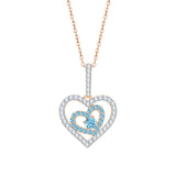 14K Rose Gold~Blue Topaz, 10K Rose Gold~Blue Topaz