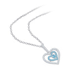 14K White Gold~Blue-Topaz, 10K White Gold~Blue-Topaz,Sterling Silver~Blue-Topaz