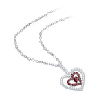 14K White Gold~Garnet, 10K White Gold~Garnet,Sterling Silver~Garnet