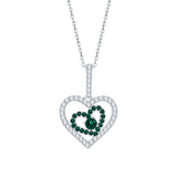 14K White Gold~Emerald, 10K White Gold~Emerald,Sterling Silver~Emerald
