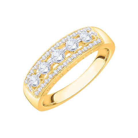 KATARINA Diamond Wedding Band (1/2 cttw)