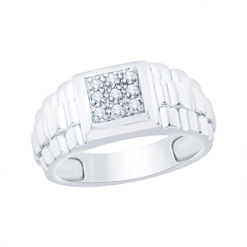 KATARINA 1/6 cttw Prong Set Cluster Diamond Men's Ring