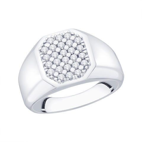 KATARINA 1/2 cttw Prong Set Cluster Diamond Men's Ring