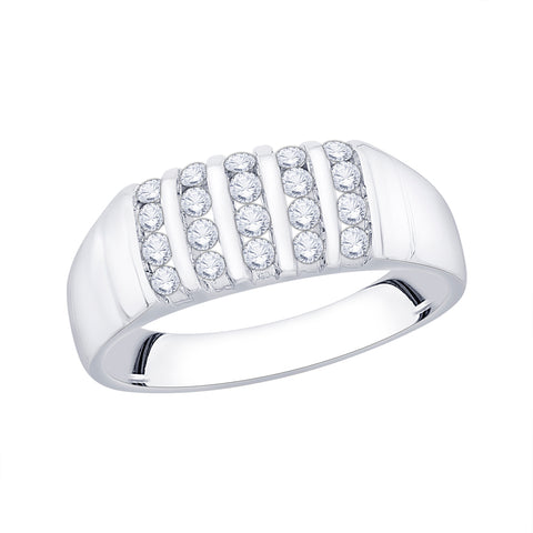 KATARINA 1/2 cttw Channel Set Diamond Men's Ring