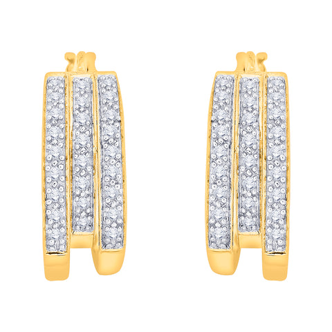 KATARINA 1/2 cttw Prong Set Diamond Huggie Earrings