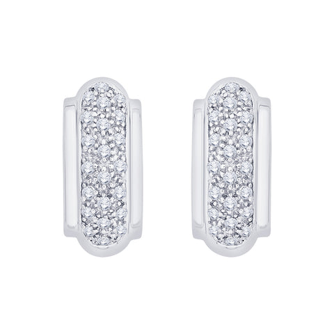 KATARINA 1/2 cttw Prong Set Diamond Huggie Earrings