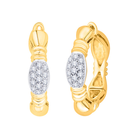 KATARINA 3/8 cttw Prong Set Diamond Hoop Earring