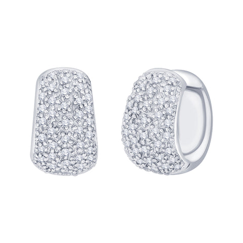 KATARINA 1/2 cttw Prong Set Diamond Huggie Earrings