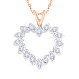 KATARINA Prong Set Diamond Heart Pendant Necklace (1/5 cttw)