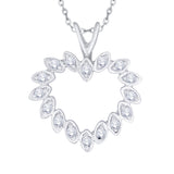 KATARINA Prong Set Diamond Heart Pendant Necklace (1/5 cttw)