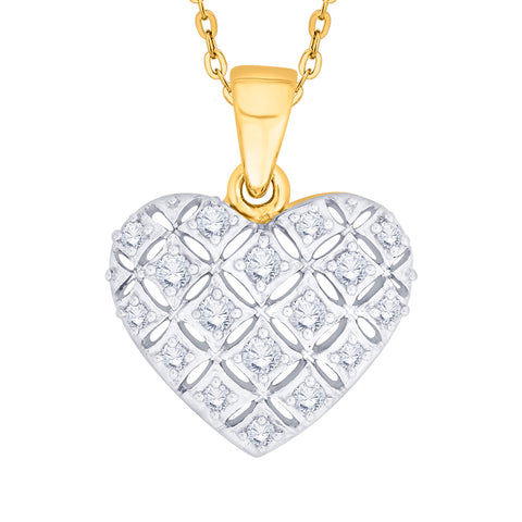 KATARINA 1/2 cttw Prong Set Diamond Heart Pendant Necklace