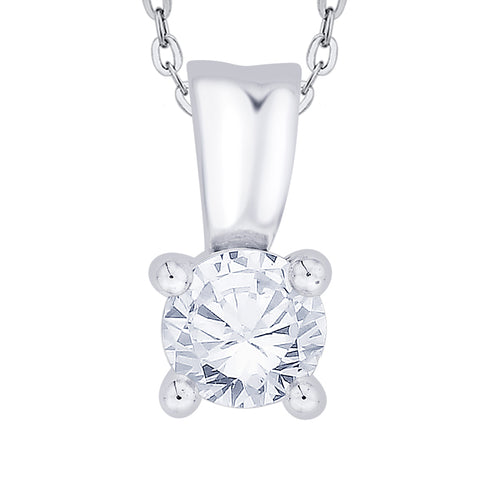 KATARINA Diamond Solitaire Pendant Necklace (3/8 cttw)