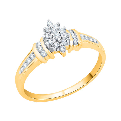 KATARINA 1/4 cttw Prong Set Diamond Cluster Ring