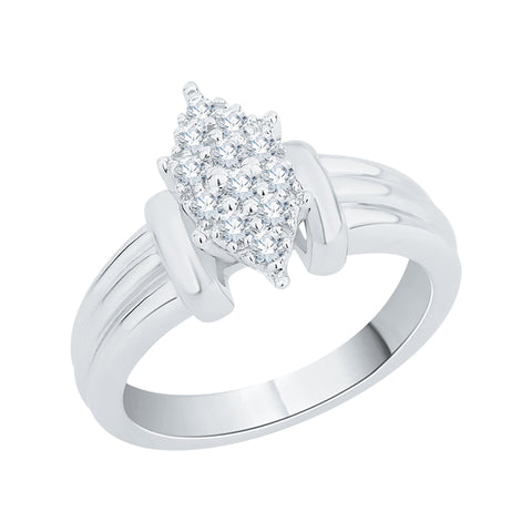 KATARINA 1/4 cttw Prong Set Diamond Cluster Ring