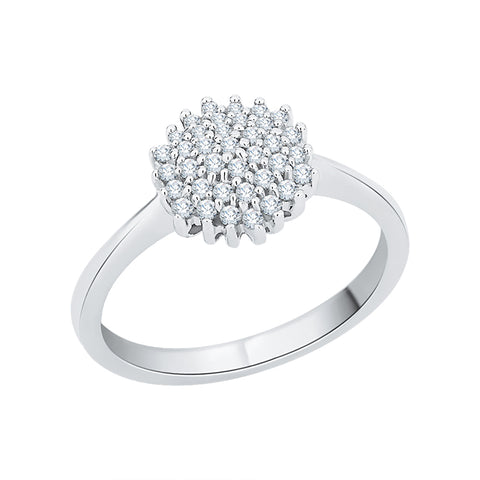 KATARINA 1/4 cttw Prong Set Diamond Cluster Ring