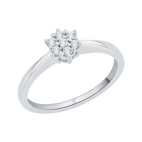 KATARINA 1/6 cttw Prong Set Diamond Cluster Ring