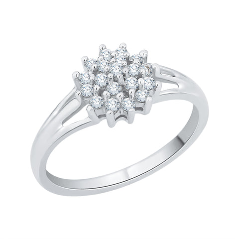 KATARINA 1/4 cttw Prong Set Diamond Cluster Ring