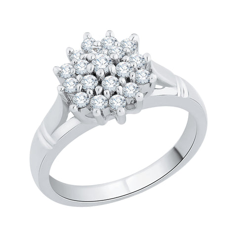 KATARINA 1/2 cttw Prong Set Diamond Cluster Ring