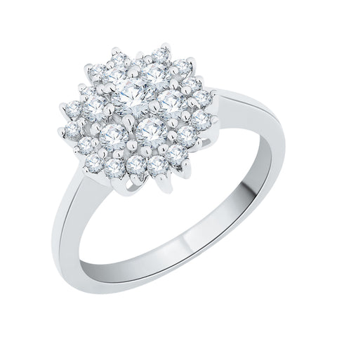 KATARINA 3/4 cttw Prong Set Diamond Cluster Ring