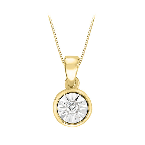 KATARINA 1/20 cttw Bezel Set Diamond Fashion Pendant Necklace
