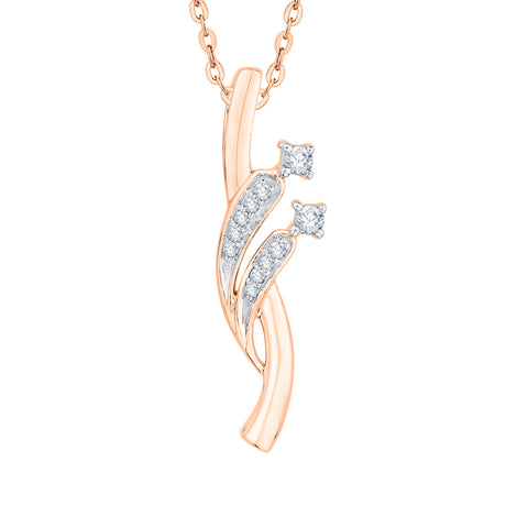 KATARINA Prong Set Diamond Fashion Pendant Necklace (1/10 cttw)