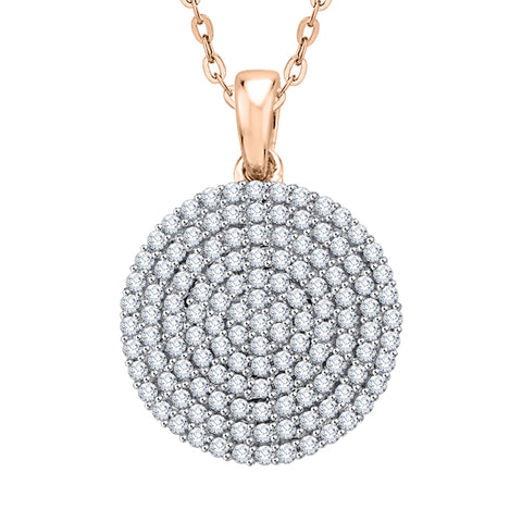 KATARINA Diamond Cluster Pendant Necklace (1/2 cttw)