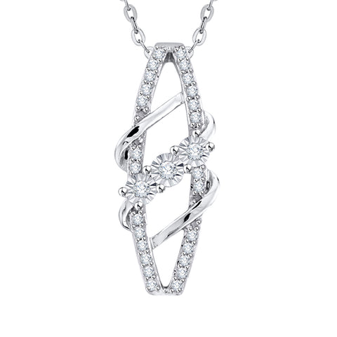 KATARINA Diamond Fashion Pendant Necklace (1/6 cttw)