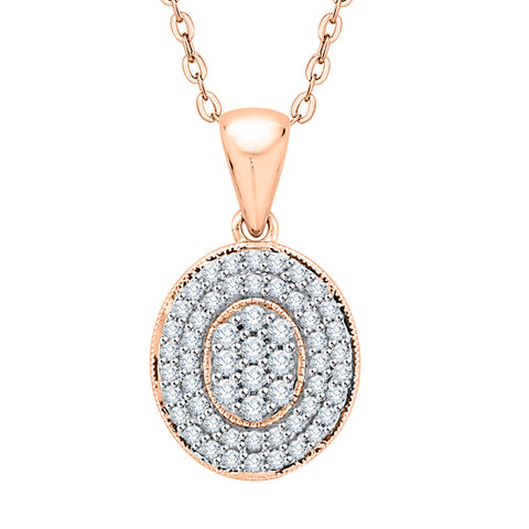KATARINA Prong Set Diamond Cluster Pendant Necklace (1/4 cttw)