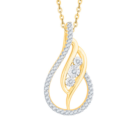 KATARINA Diamond Fashion Pendant Necklace (1/6 cttw)