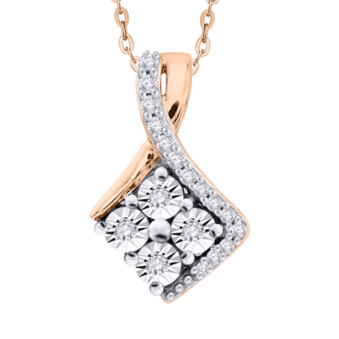 KATARINA Diamond Fashion Pendant Necklace (1/10 cttw)