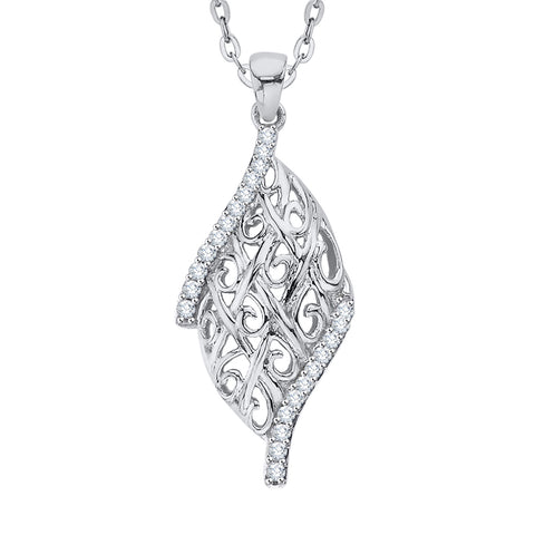 KATARINA Diamond Fashion Pendant Necklace (1/5 cttw)