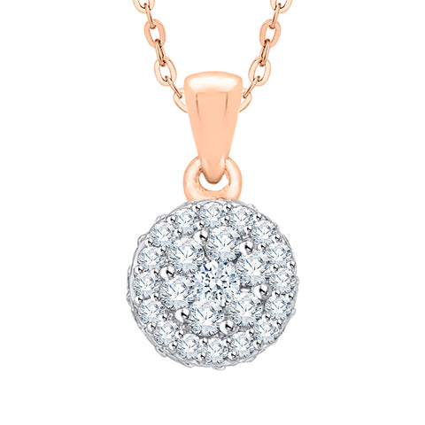 KATARINA Diamond Cluster Pendant Necklace (1/3 cttw)
