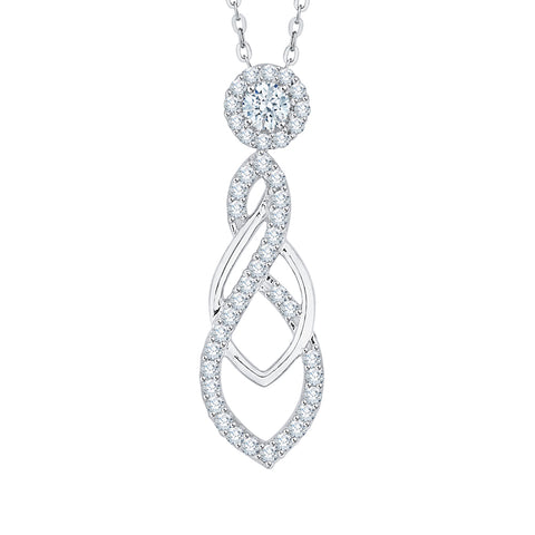 KATARINA Diamond Infinity Pendant Necklace (1/3 cttw)