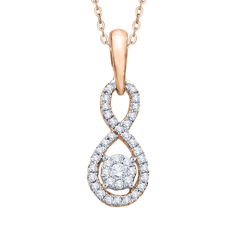 KATARINA Diamond Infinity Pendant Necklace (1/3 cttw)