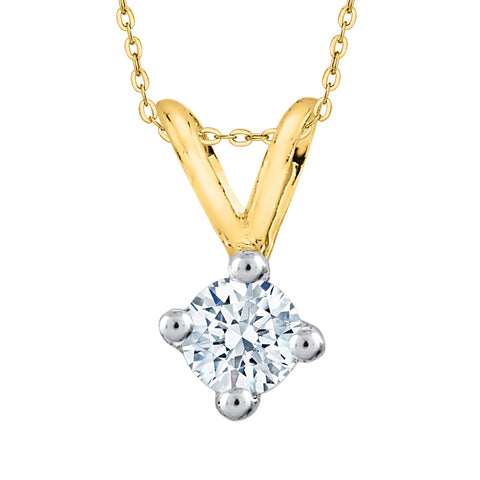 KATARINA Diamond Solitaire Pendant Necklace (1/10 cttw)