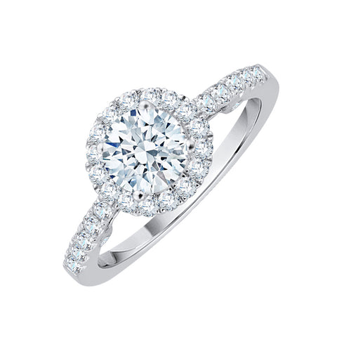 KATARINA 1 1/2 cttw Diamond Halo Engagement Ring