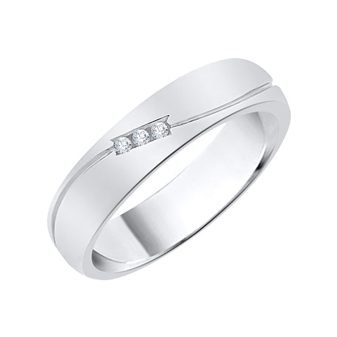 KATARINA 1/5 cttw Three Stone Diamond Wedding Band