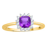 14K Yellow Gold~Amethyst, 10K Yellow Gold~Amethyst
