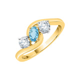 14K Yellow Gold~Blue Topaz, 10K Yellow Gold~Blue Topaz
