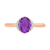 14K Rose Gold~Amethyst, 10K Rose Gold~Amethyst