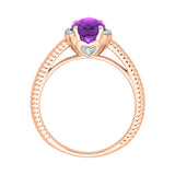 14K Rose Gold~Amethyst, 10K Rose Gold~Amethyst