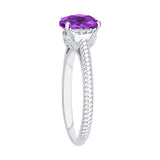 14K White Gold~Amethyst, 10K White Gold~Amethyst, Sterling Silver~Amethyst