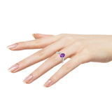 14K White Gold~Amethyst, 10K White Gold~Amethyst, Sterling Silver~Amethyst