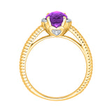 14K Yellow Gold~Amethyst, 10K Yellow Gold~Amethyst