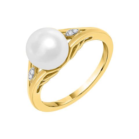 KATARINA Diamond Accent and Pearl Fashion Ring