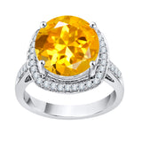 14K White Gold~Citrine, 10K White Gold~Citrine, Sterling Silver~Citrine